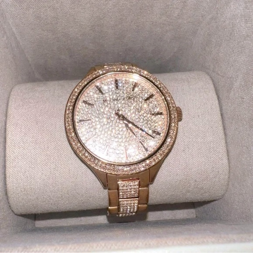 Michael Kors Pave Rose Gold watch. Used. Pictures do not do it justice